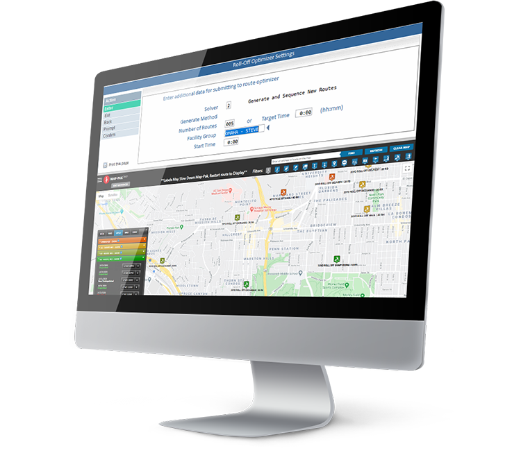 Roll-Off truck route optimization routing software