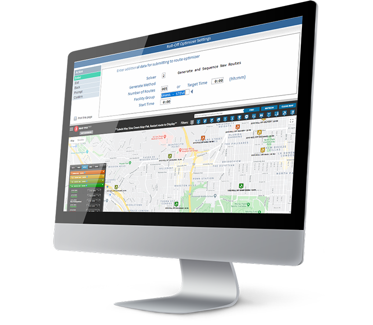 Roll-Off truck route optimization routing software