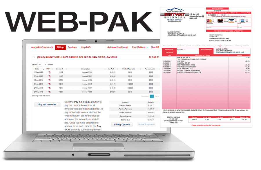 Web-Pak Accounting Software For Trash Waste Haulers